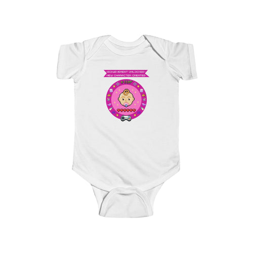 Infant Bodysuit – Cute Pink Baby Face Graphic with 'Congrats! You Needed Milk' Banner